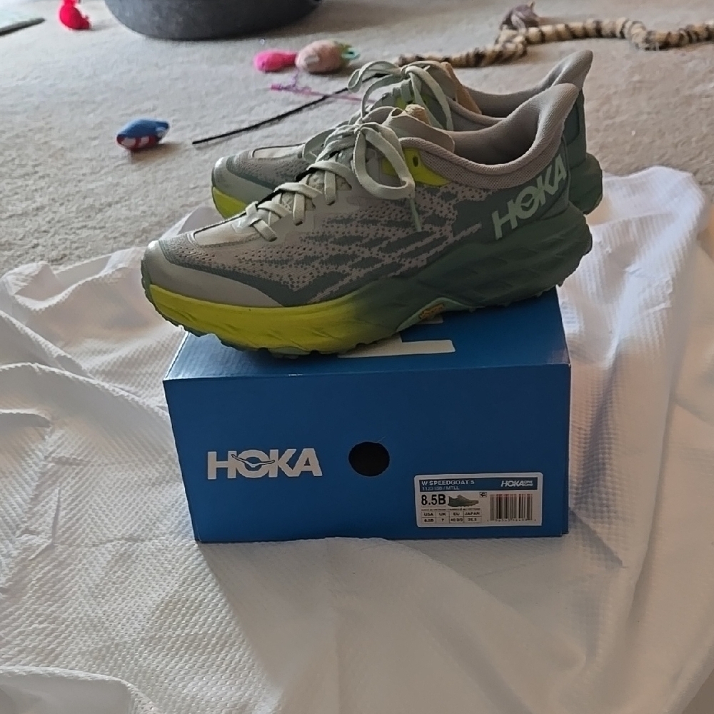 HOKA Women  Shoes - Gray and Green